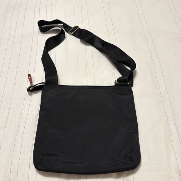 Bric's Milano Black Nylon Leather Trim 5Pocket ZipTop Adjustable Strap Crossbody - Picture 2 of 7